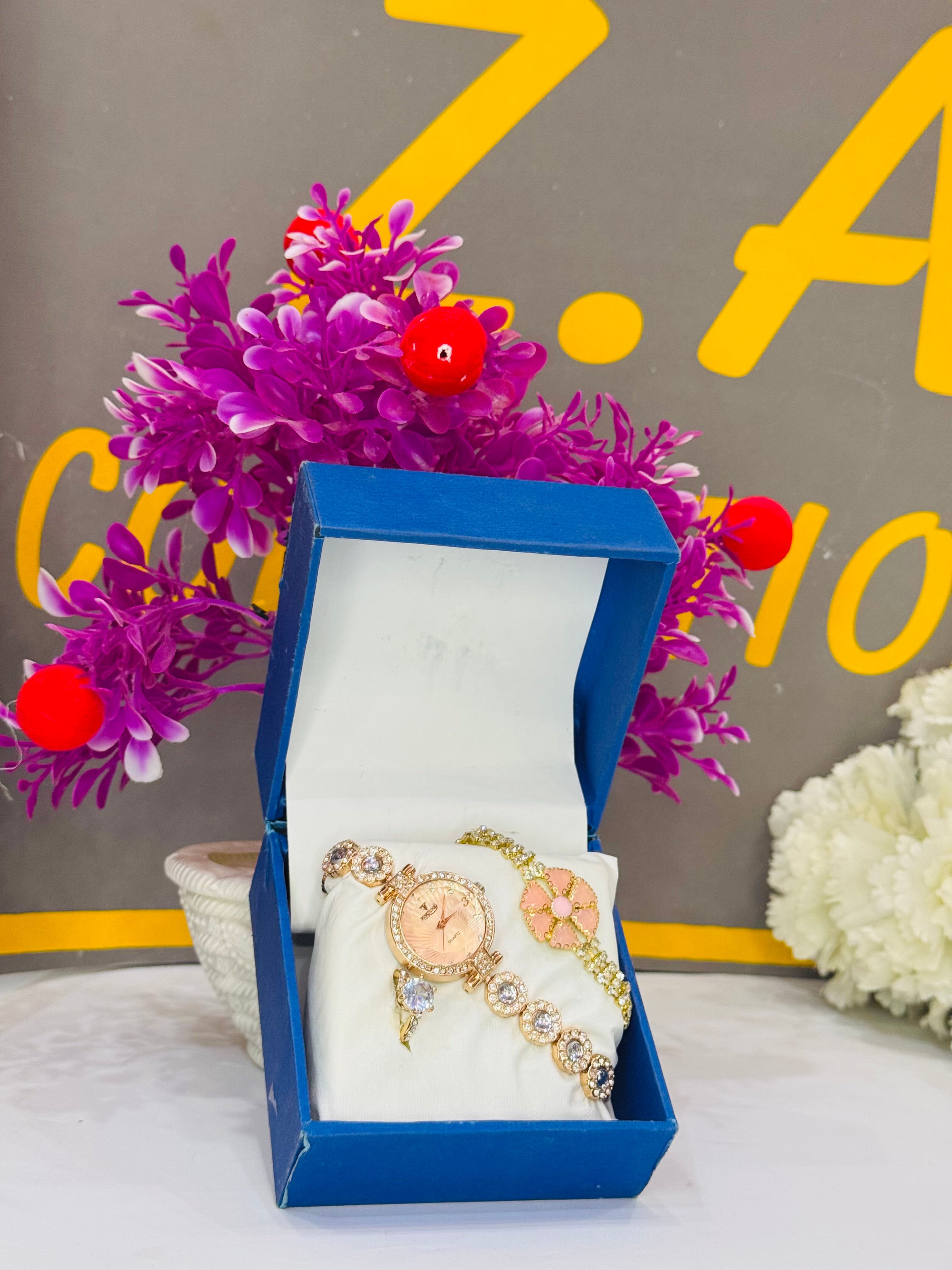Girls Watch Bracelet & Ring