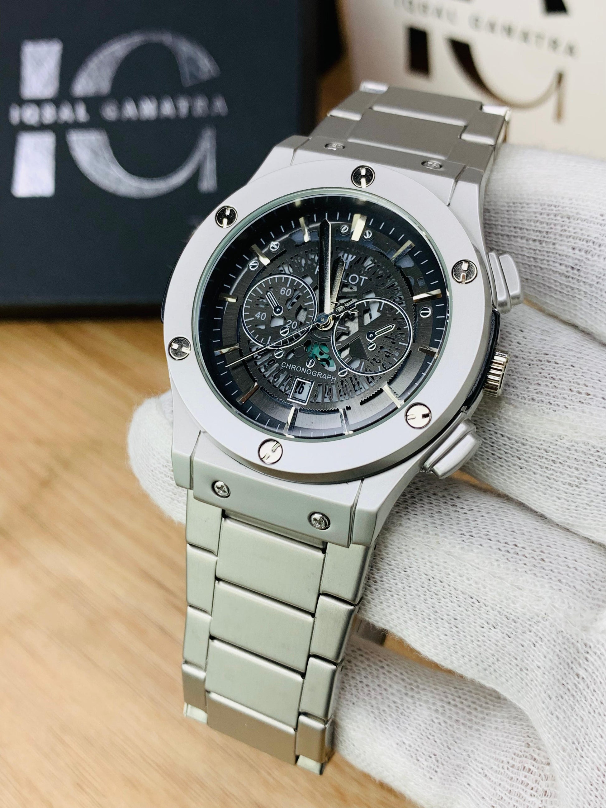 HB Silver Chain Watch